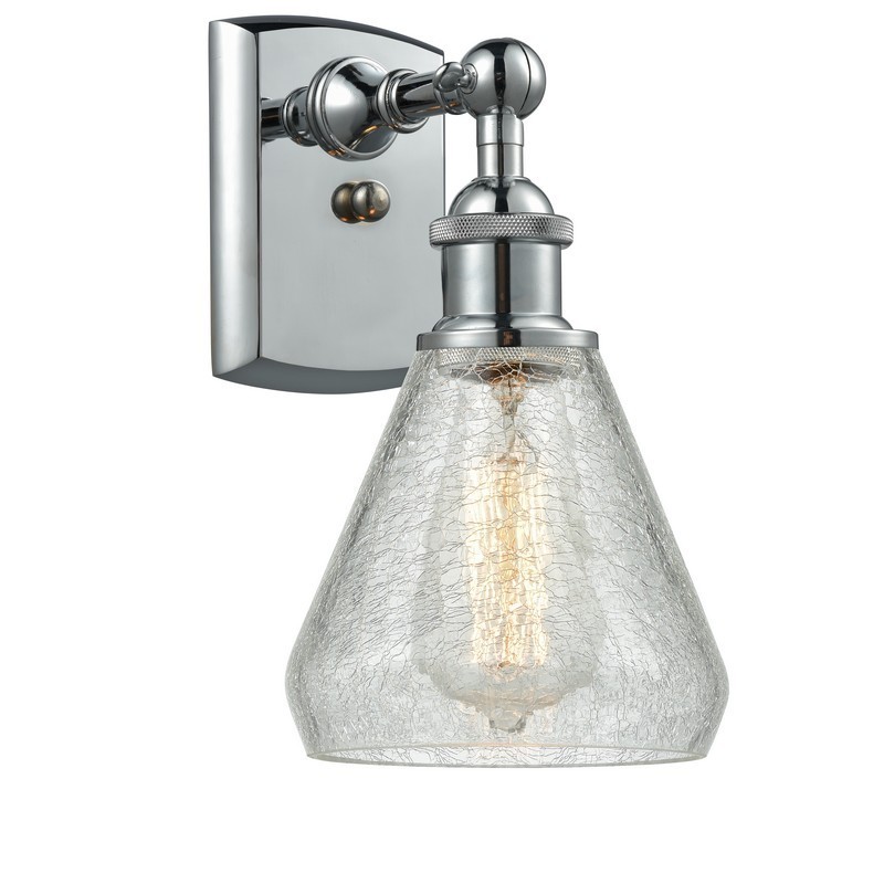 INNOVATIONS LIGHTING 516-1W-G275 BALLSTON CONESUS 6 INCH ONE LIGHT UP AND DOWN CLEAR CRACKLE GLASS WALL SCONCE