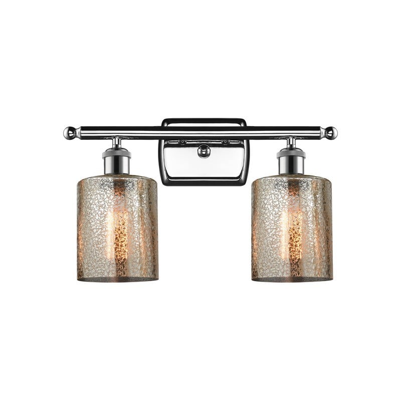 INNOVATIONS LIGHTING 516-2W-G116 BALLSTON COBBLESKILL 16 INCH TWO LIGHT WALL MOUNT MERCURY GLASS VANITY LIGHT