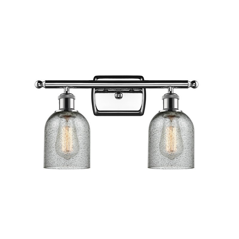 INNOVATIONS LIGHTING 516-2W-G257 BALLSTON SALINA 16 INCH TWO LIGHT WALL MOUNT VANITY LIGHT WITH CLEAR SPIRAL FLUTED GLASS SHADE