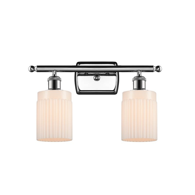 INNOVATIONS LIGHTING 516-2W-G341 BALLSTON HADLEY 2 LIGHT 16 INCH MATTE WHITE GLASS VANITY LIGHT