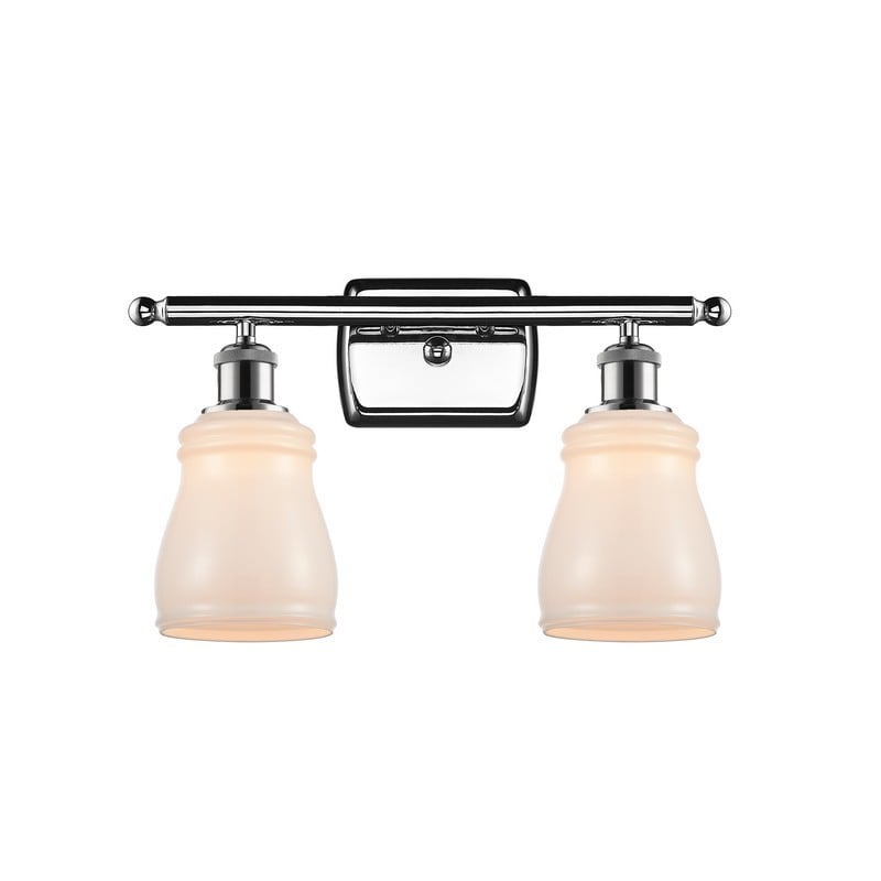 INNOVATIONS LIGHTING 516-2W-G391 BALLSTON ELLERY 2 LIGHT 16 INCH WHITE GLASS VANITY LIGHT