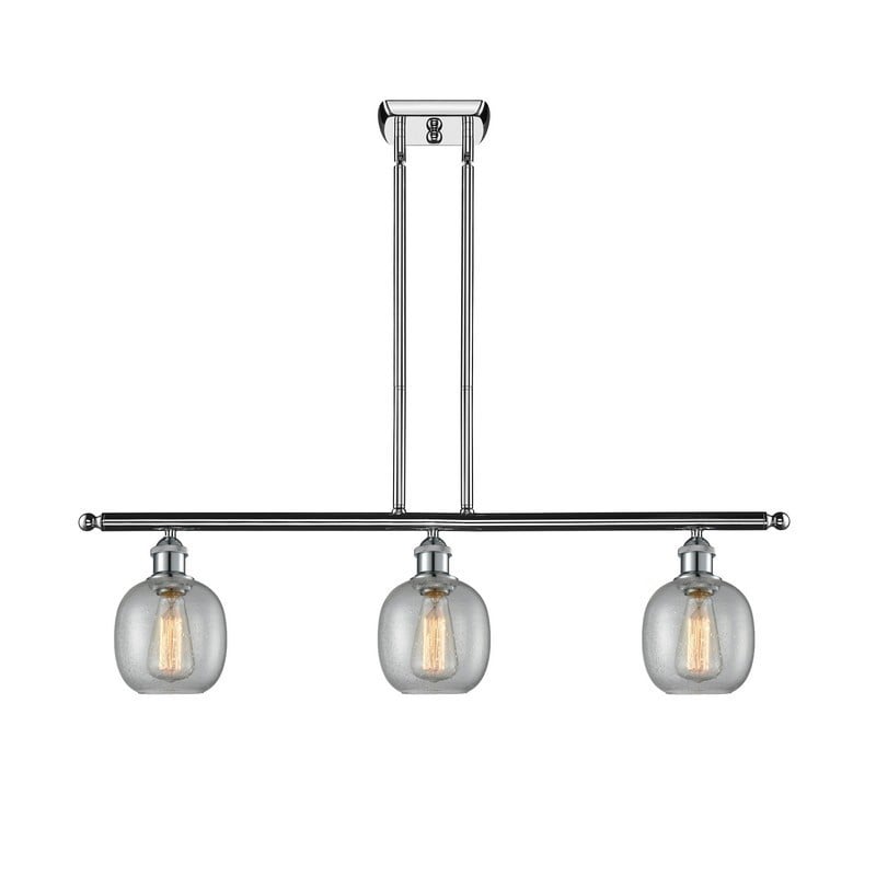 INNOVATIONS LIGHTING 516-3I-G104 BALLSTON BELFAST 36 INCH THREE LIGHT CLEAR SEEDY GLASS ISLAND LIGHT