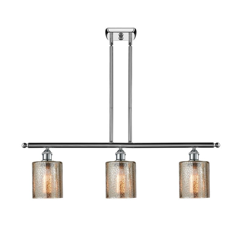 INNOVATIONS LIGHTING 516-3I-G116 BALLSTON COBBLESKILL 36 INCH THREE LIGHT MERCURY GLASS ISLAND LIGHT