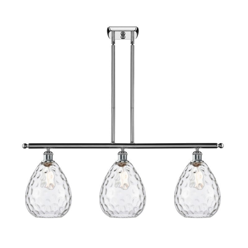 INNOVATIONS LIGHTING 516-3I-G372 BALLSTON LARGE WAVERLY 36 INCH 3 LIGHT CLEAR GLASS ISLAND LIGHT