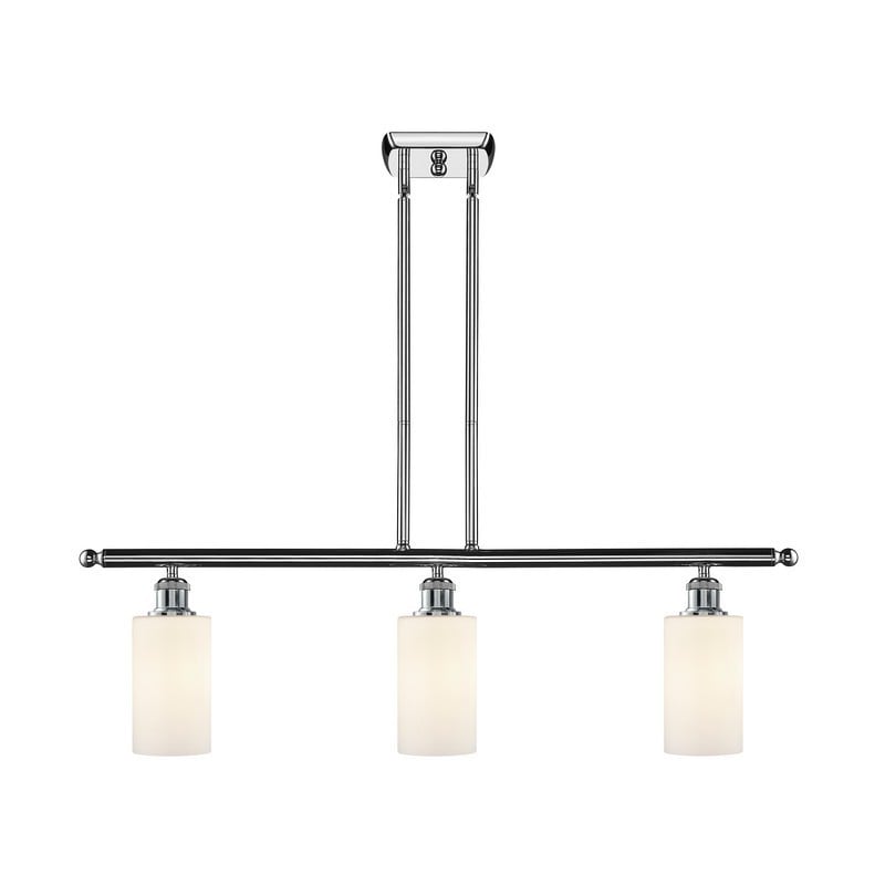 INNOVATIONS LIGHTING 516-3I-G801 BALLSTON CLYMER 3 LIGHT 36 INCH MATTE WHITE GLASS ISLAND LIGHT