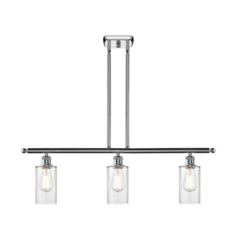 INNOVATIONS LIGHTING 516-3I-G802 BALLSTON CLYMER 3 LIGHT 36 INCH CLEAR GLASS ISLAND LIGHT