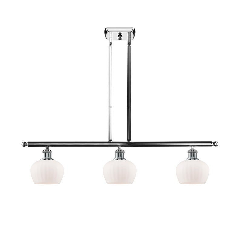 INNOVATIONS LIGHTING 516-3I-G91 BALLSTON FENTON 36 INCH THREE LIGHT MATTE WHITE ISLAND LIGHT