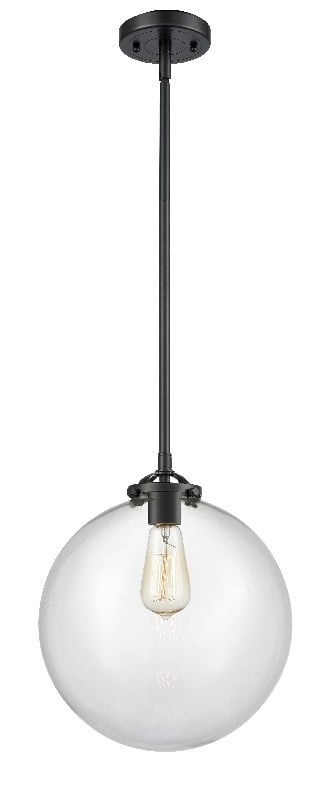 INNOVATIONS LIGHTING 284-1S-G202-12 NOUVEAU XX-LARGE BEACON 1 LIGHT 12 INCH CLEAR GLASS MINI PENDANT