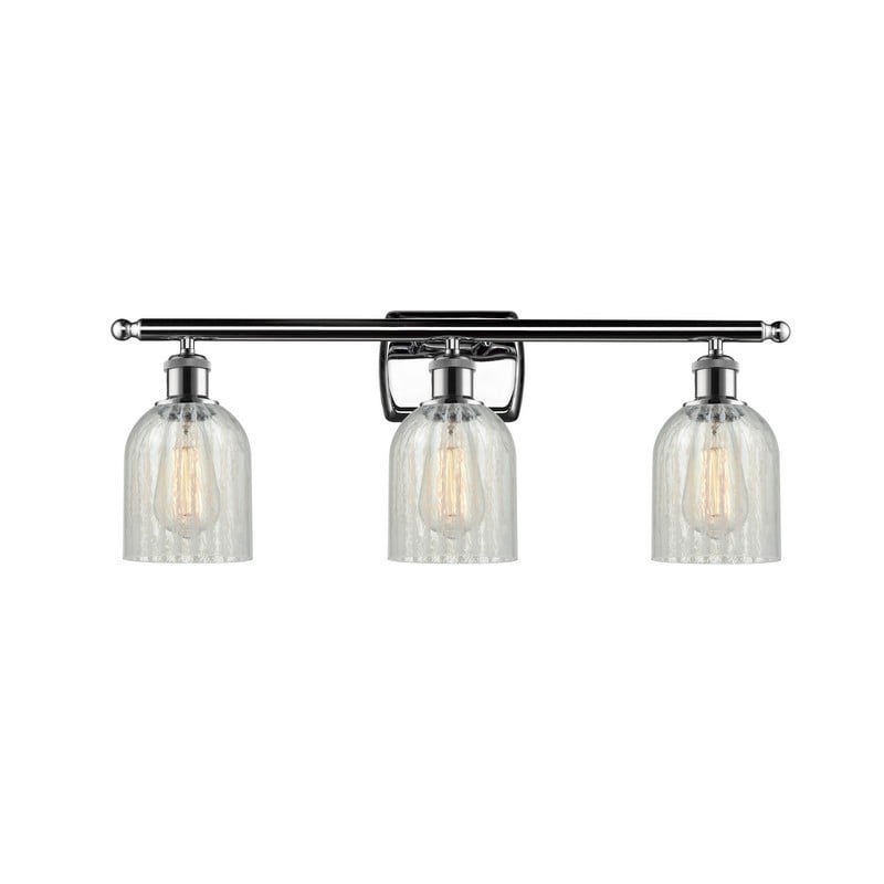 INNOVATIONS LIGHTING 516-3W-G2511 BALLSTON CALEDONIA 26 INCH THREE LIGHT WALL MOUNT VANITY LIGHT WITH MOUCHETTE GLASS SHADE