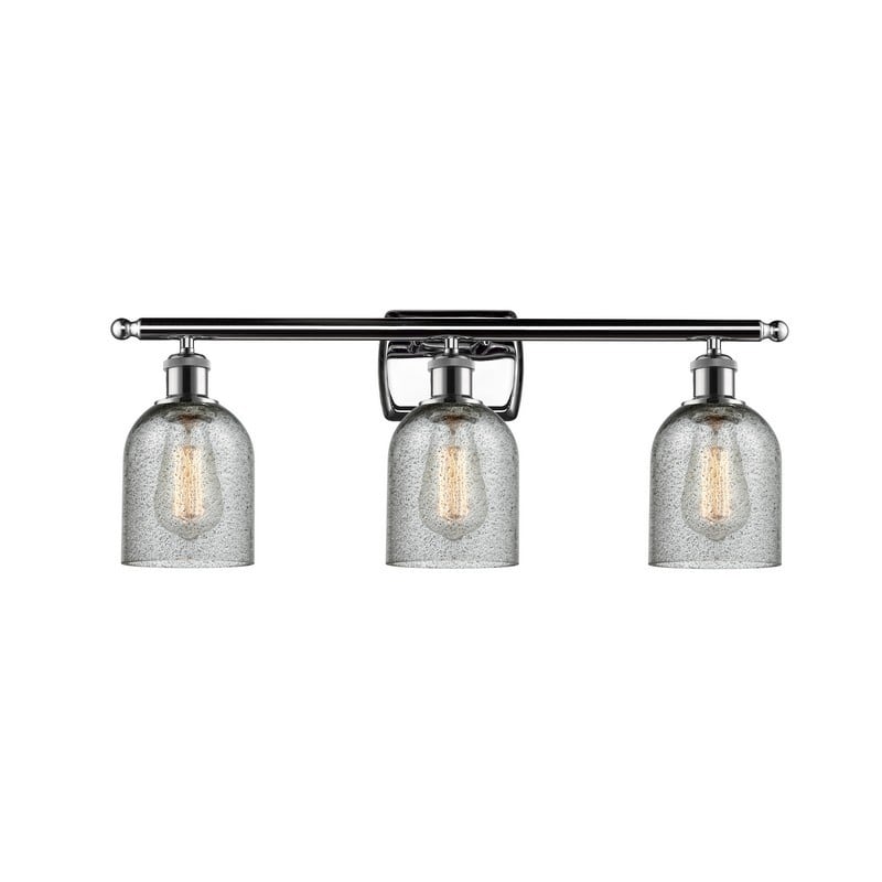 INNOVATIONS LIGHTING 516-3W-G257 BALLSTON CALEDONIA 26 INCH THREE LIGHT WALL MOUNT VANITY LIGHT WITH CHARCOAL GLASS SHADE