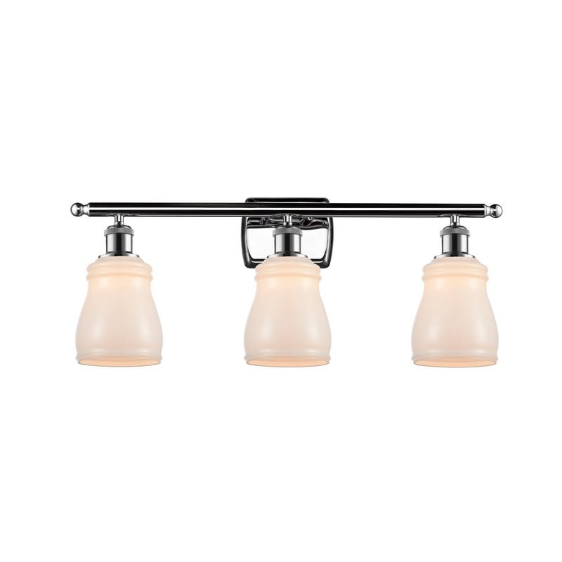 INNOVATIONS LIGHTING 516-3W-G391 BALLSTON ELLERY 3 LIGHT 26 INCH WHITE GLASS VANITY LIGHT