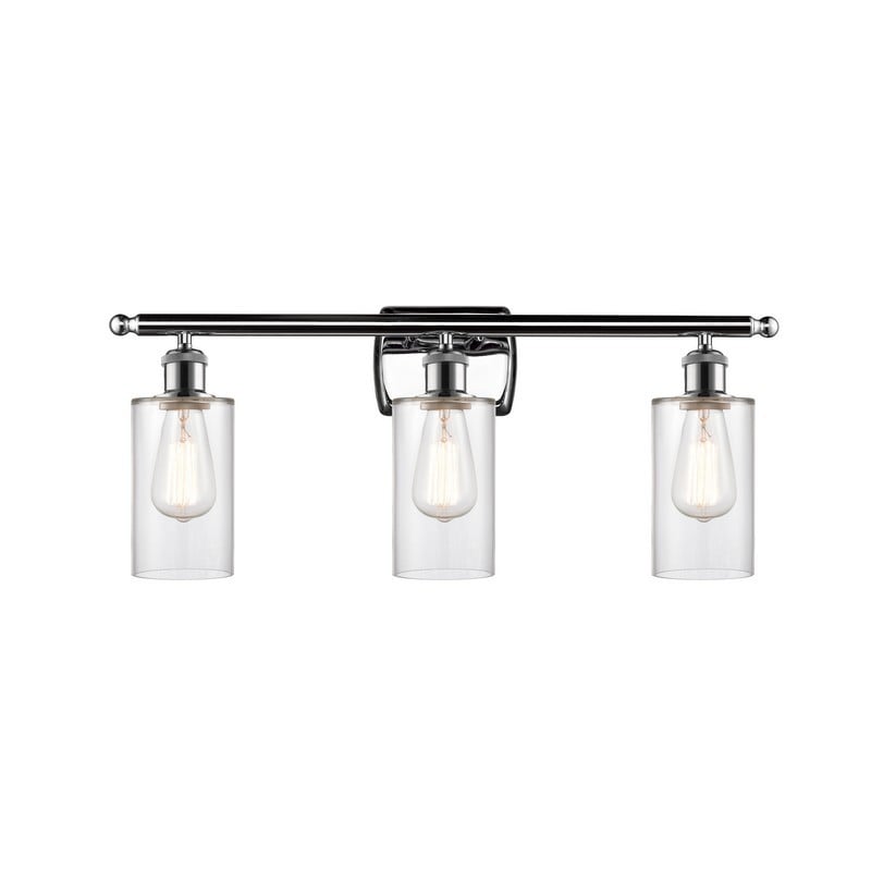 INNOVATIONS LIGHTING 516-3W-G802 BALLSTON CLYMER 3 LIGHT 26 INCH CLEAR GLASS VANITY LIGHT