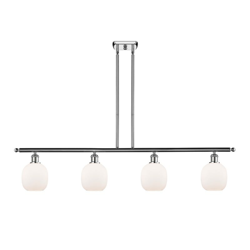 INNOVATIONS LIGHTING 516-4I-G101 BALLSTON BELFAST 48 INCH FOUR LIGHT MATTE WHITE ISLAND LIGHT