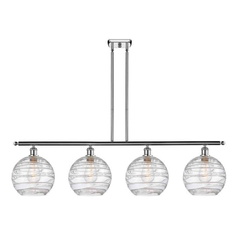 INNOVATIONS LIGHTING 516-4I-G1213-10 DECO SWIRL BALLSTON 48 1/4 INCH 4 LIGHT CEILING MOUNT ISLAND LIGHT