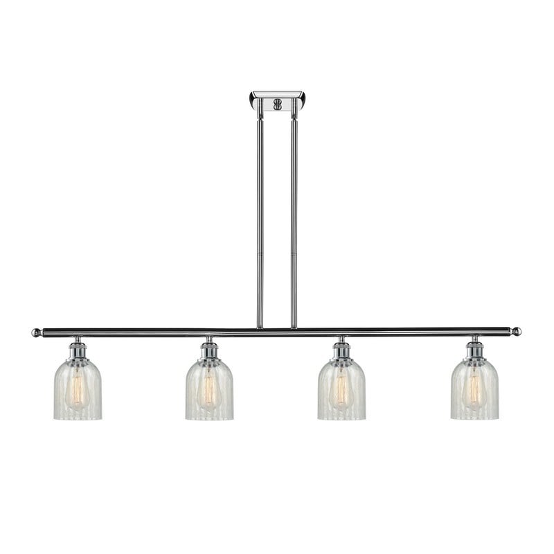 INNOVATIONS LIGHTING 516-4I-G2511 BALLSTON CALEDONIA 48 INCH FOUR LIGHT MOUCHETTE GLASS ISLAND LIGHT