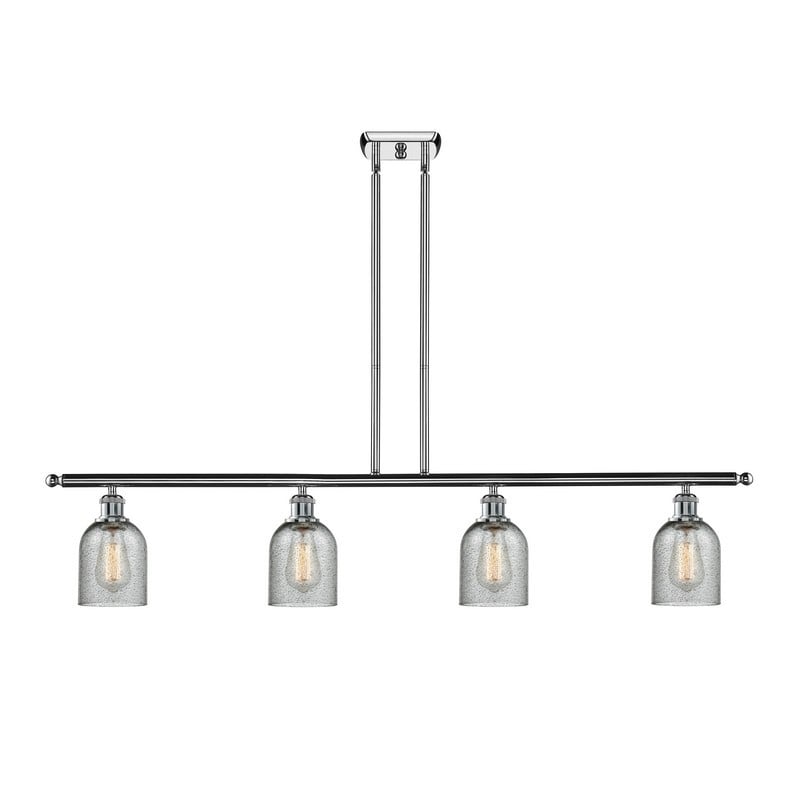 INNOVATIONS LIGHTING 516-4I-G257 BALLSTON CALEDONIA 48 INCH FOUR LIGHT CHARCOAL GLASS ISLAND LIGHT