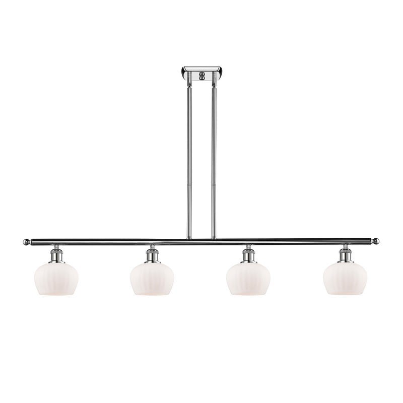 INNOVATIONS LIGHTING 516-4I-G91 BALLSTON FENTON 48 INCH FOUR LIGHT MATTE WHITE ISLAND LIGHT