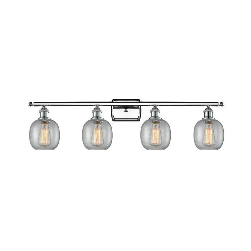 INNOVATIONS LIGHTING 516-4W-G104 BALLSTON BELFAST 36 INCH FOUR LIGHT WALL MOUNT CLEAR SEEDY VANITY LIGHT