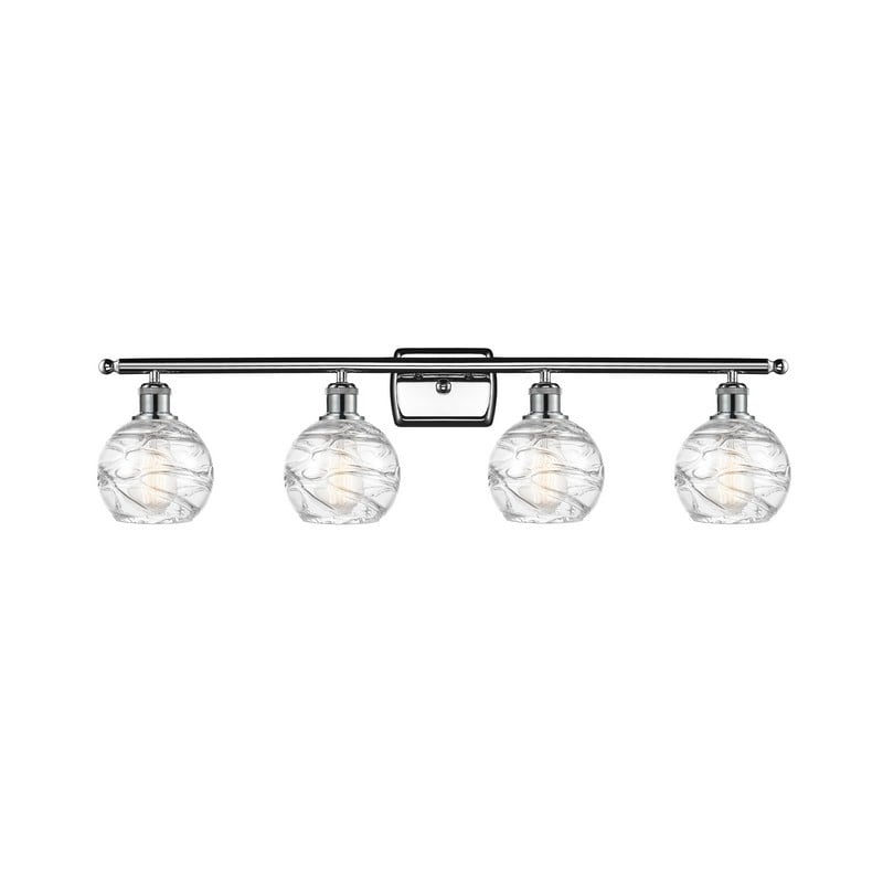 INNOVATIONS LIGHTING 516-4W-G1213-6 BALLSTON SMALL DECO SWIRL 4 LIGHT 36 INCH CLEAR GLASS VANITY LIGHT