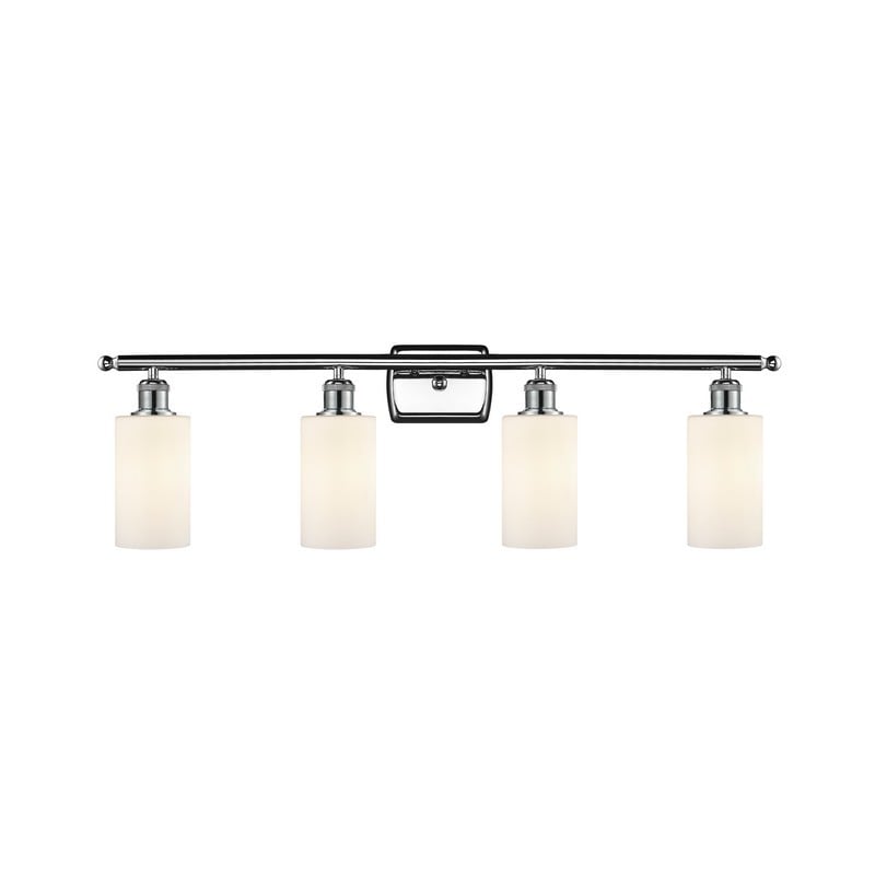 INNOVATIONS LIGHTING 516-4W-G801 BALLSTON CLYMER 4 LIGHT 36 INCH MATTE WHITE GLASS VANITY LIGHT