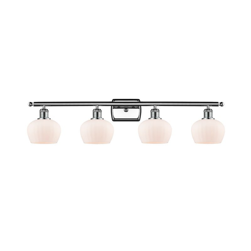 INNOVATIONS LIGHTING 516-4W-G91 BALLSTON FENTON 4 LIGHT 36 INCH WALL MOUNT MATTE WHITE GLASS VANITY LIGHT