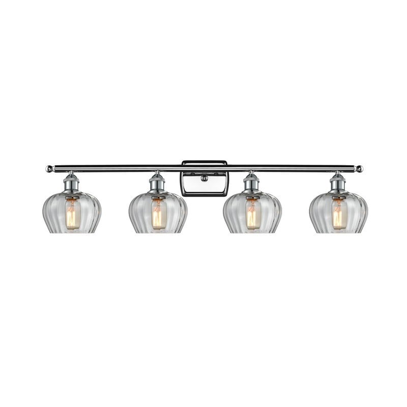 INNOVATIONS LIGHTING 516-4W-G92 BALLSTON FENTON 36 INCH FOUR LIGHT WALL MOUNT CLEAR GLASS VANITY LIGHT