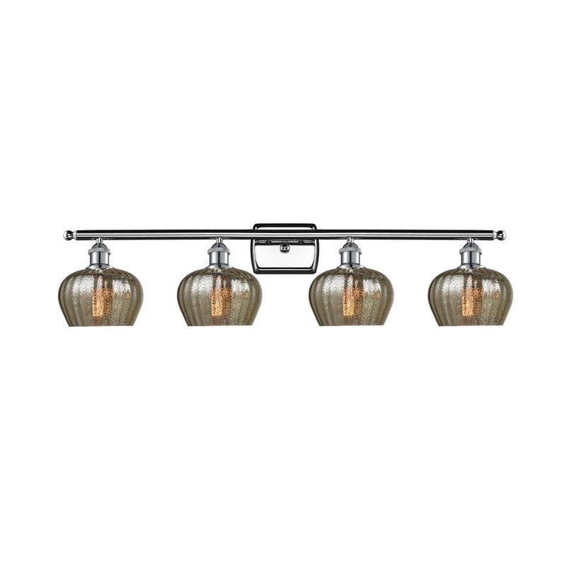 INNOVATIONS LIGHTING 516-4W-G96 BALLSTON FENTON 36 INCH FOUR LIGHT WALL MOUNT MERCURY GLASS VANITY LIGHT