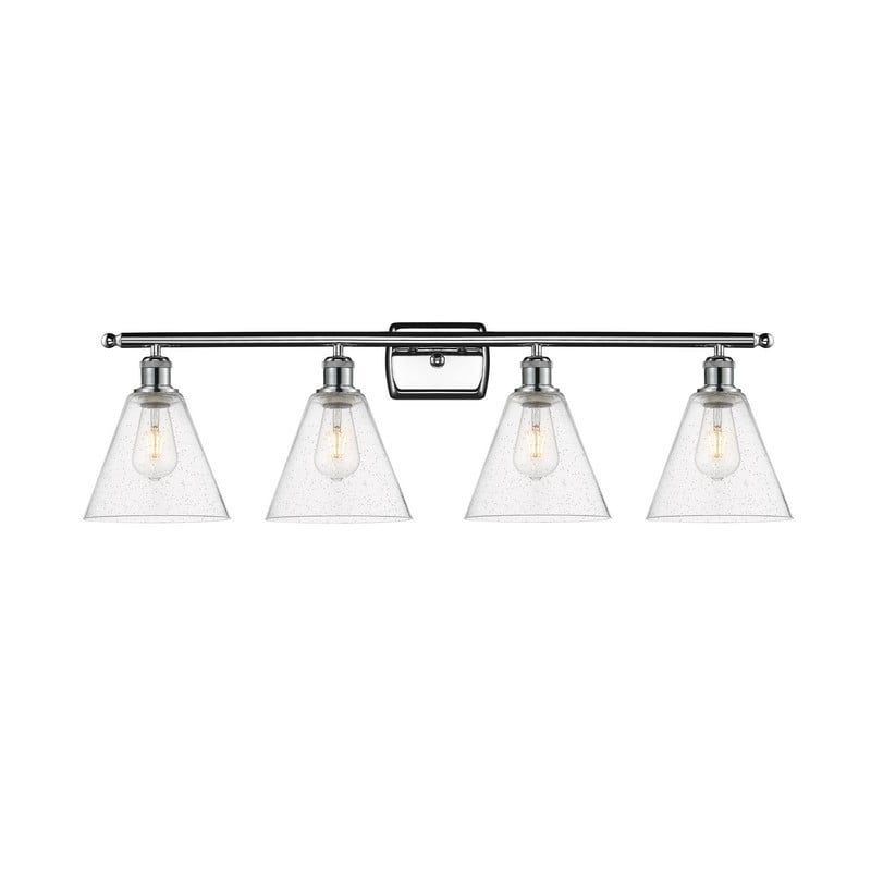 INNOVATIONS LIGHTING 516-4W-GBC-84 BALLSTON CONE BALLSTON 38 INCH 4 LIGHT WALL MOUNT BATH VANITY LIGHT