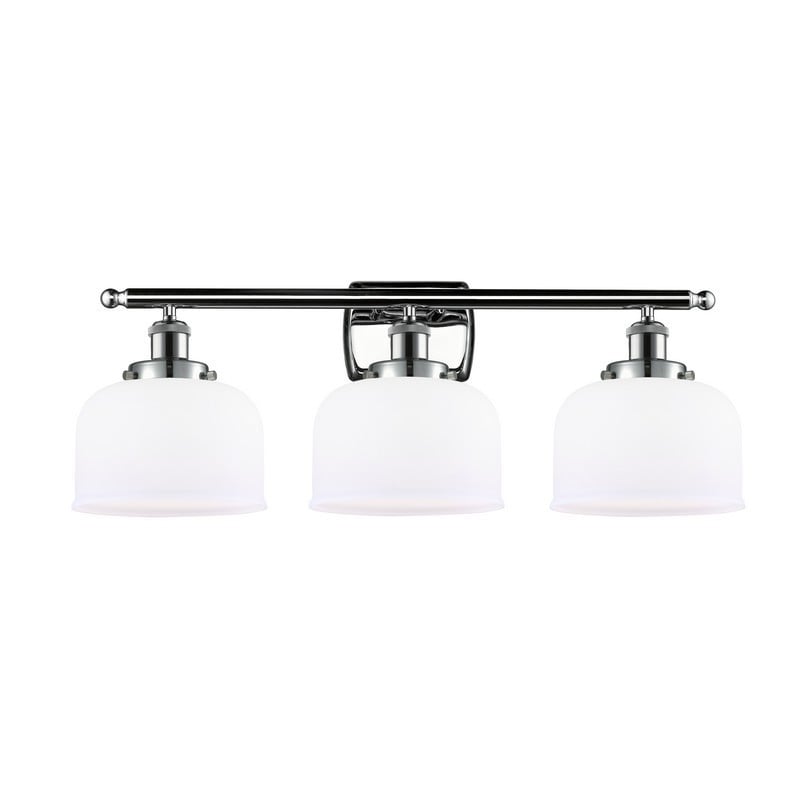 INNOVATIONS LIGHTING 916-3W-G71 BALLSTON LARGE BELL 3 LIGHT 26 INCH MATTE WHITE GLASS VANITY LIGHT