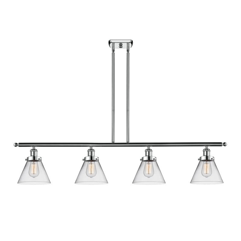 INNOVATIONS LIGHTING 916-4I-G42 BALLSTON LARGE CONE 4 LIGHT 48 INCH CLEAR GLASS ISLAND LIGHT