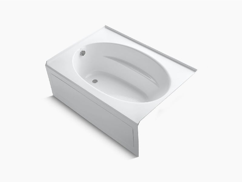 KOHLER K-1113-LA WINDWARD 60 INCH X 42 INCH ACRYLIC ALCOVE RECTANGULAR BATHTUB WITH LEFT-HAND DRAIN