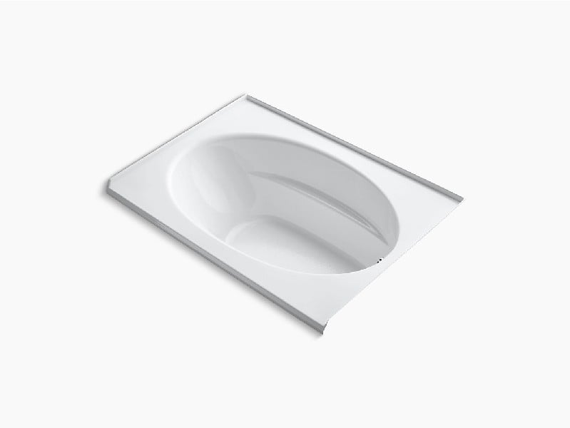 KOHLER K-1113-R WINDWARD 60 INCH X 42 INCH ACRYLIC ALCOVE OVAL SOAKING BATHTUB WITH RIGHT-HAND DRAIN