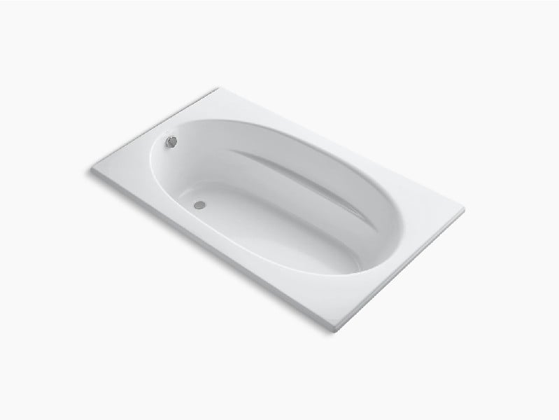 KOHLER K-1115 WINDWARD 72 INCH X 42 INCH ACRYLIC DROP-IN RECTANGULAR BATHTUB