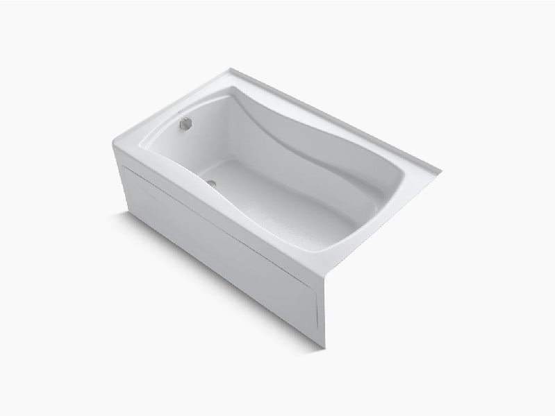 KOHLER K-1242-LA MARIPOSA 60 INCH X 36 INCH ACRYLIC ALCOVE RECTANGULAR BATHTUB WITH INTEGRAL APRON, FLANGE AND LEFT-HAND DRAIN