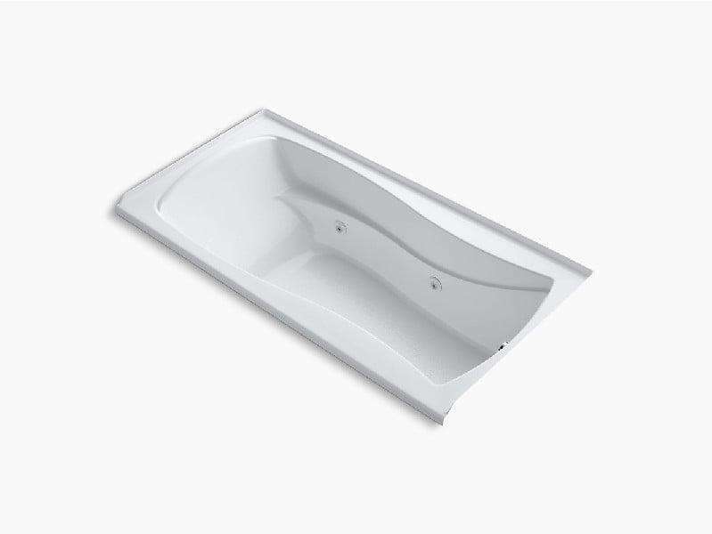 KOHLER K-1257-RH MARIPOSA 72 INCH X 36 INCH ACRYLIC ALCOVE SOAKING WHIRLPOOL BATHTUB WITH INTEGRAL APRON AND RIGHT-HAND DRAIN