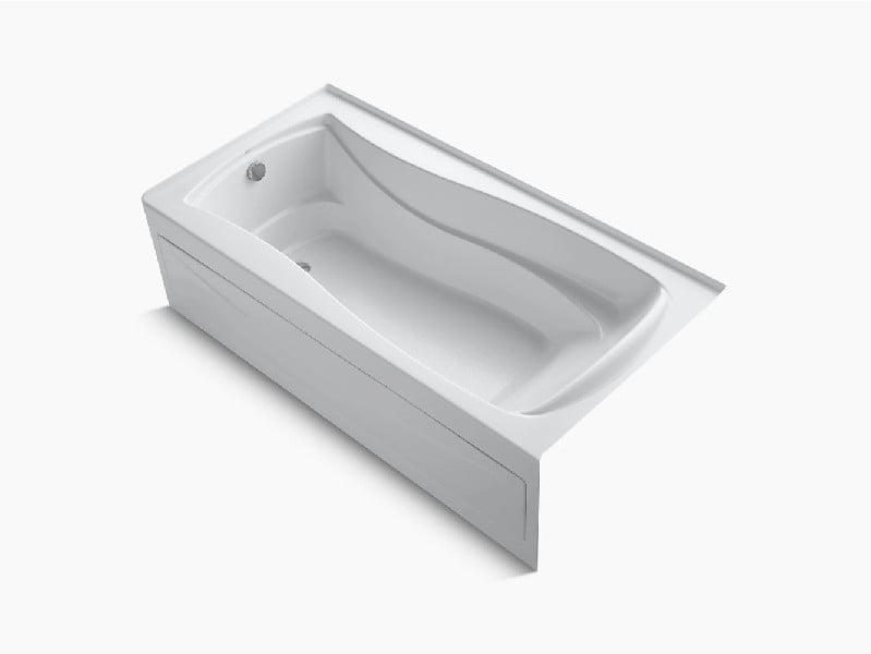 KOHLER K-1259-LA MARIPOSA 72 INCH X 36 INCH ACRYLIC ALCOVE BATHTUB WITH INTEGRAL FLANGE, APRON AND LEFT-HAND DRAIN