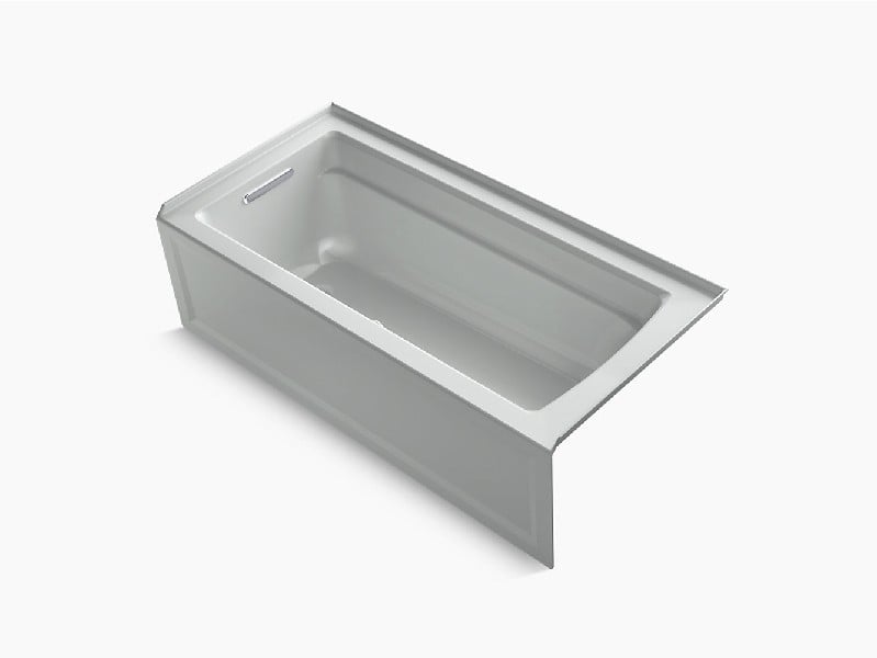 KOHLER K-1948-LA ARCHER 66 INCH X 32 INCH ACRYLIC ALCOVE RECTANGULAR SOAKING BATHTUB WITH LEFT-HAND DRAIN