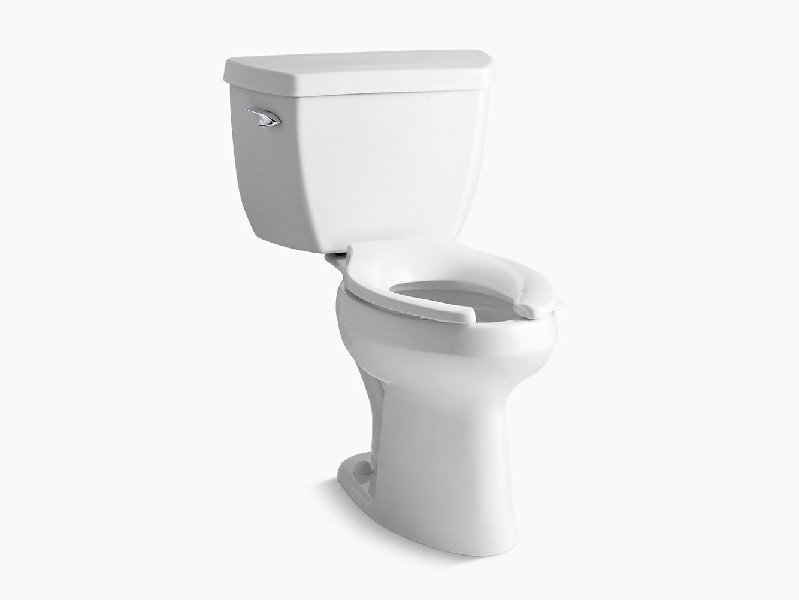 KOHLER K-3493-SS-0 HIGHLINE CLASSIC COMFORT HEIGHT 30 5/8 INCH TWO-PIECE ANTIMICROBIAL TOILET WITH CONCEALED TRAPWAY - WHITE
