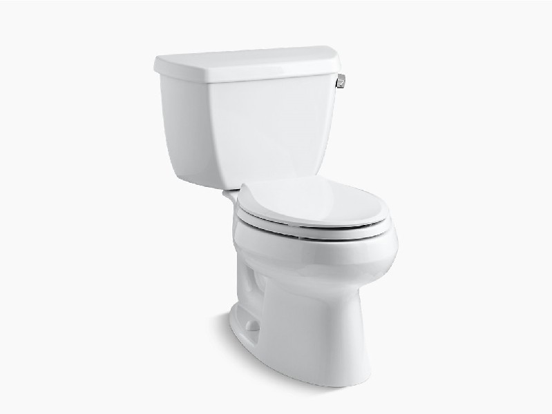 KOHLER K-3575-RA WELLWORTH CLASSIC 30 INCH TWO-PIECE ELONGATED 1.28 GPF TOILET WITH RIGHT-HAND TRIP LEVER