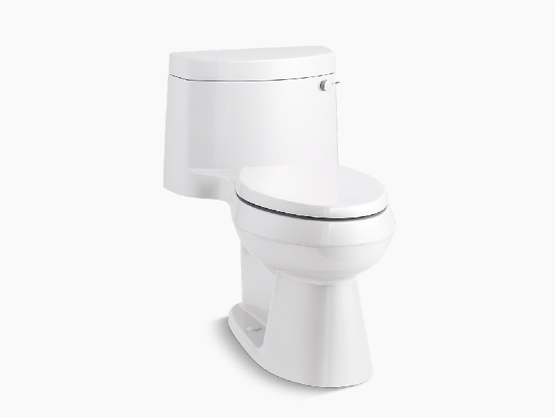 KOHLER K-3619-RA CIMARRON COMFORT HEIGHT 29 5/8 INCH ONE-PIECE ELONGATED 1.28 GPF CHAIR HEIGHT TOILET WITH RIGHT-HAND TRIP LEVER AND QUIET-CLOSE SEAT