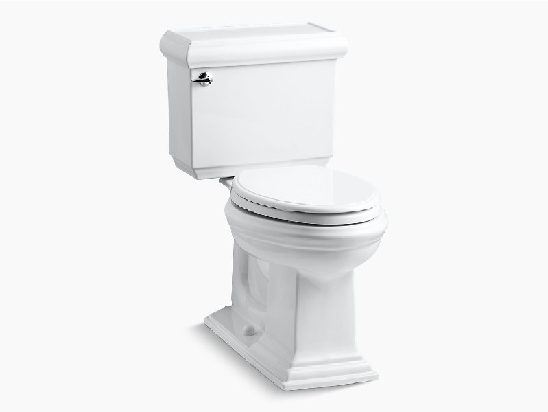KOHLER K-3816-U-0 MEMOIRS CLASSIC COMFORT HEIGHT 30 3/8 INCH TWO-PIECE ELONGATED 1.28 GPF CHAIR HEIGHT TOILET WITH INSULATED TANK - WHITE