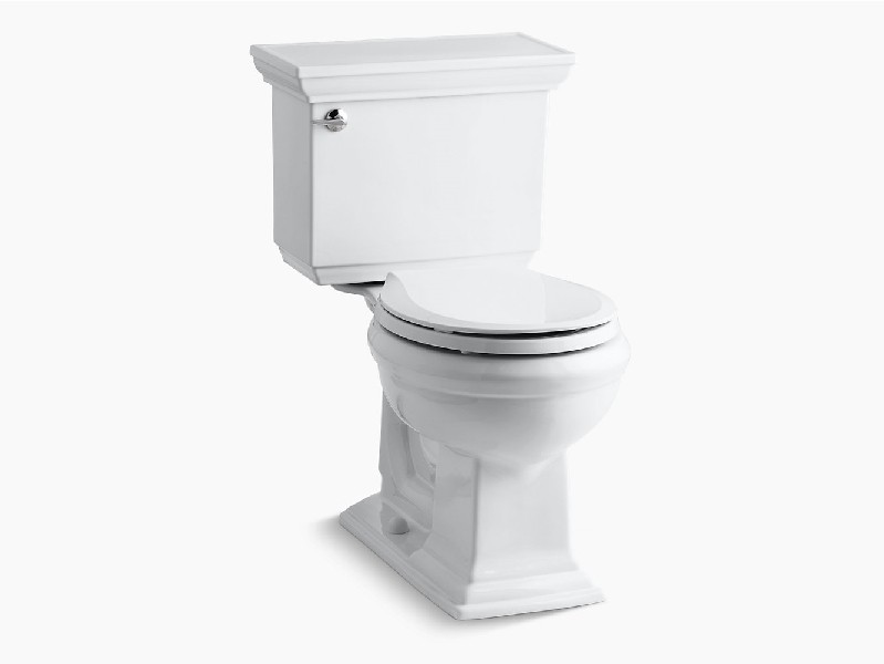 KOHLER K-3933 MEMOIRS STATELY COMFORT HEIGHT 27 7/8 INCH TWO-PIECE ROUND-FRONT 1.28 GPF CHAIR HEIGHT TOILET