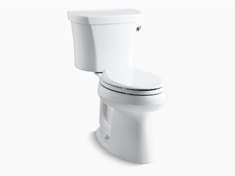 KOHLER K-3949-RZ HIGHLINE COMFORT HEIGHT 31 5/8 INCH TWO-PIECE ELONGATED 1.28 GPF CHAIR HEIGHT TOILET WITH RIGHT-HAND TRIP LEVER, TANK COVER LOCKS AND INSULATED TANK