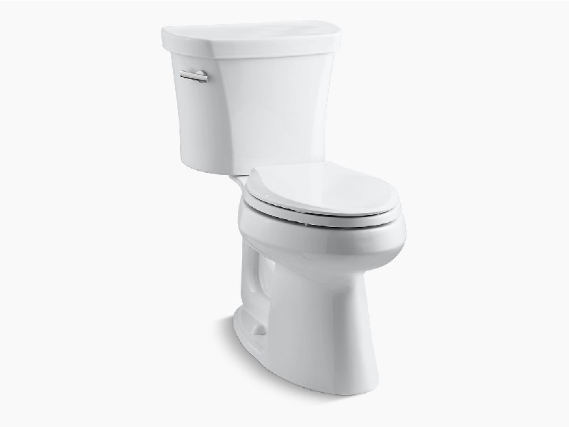 KOHLER K-3949-UT HIGHLINE COMFORT HEIGHT 31 5/8 INCH TWO-PIECE ELONGATED 1.28 GPF CHAIR HEIGHT TOILET WITH TANK COVER LOCKS AND INSULATED TANK