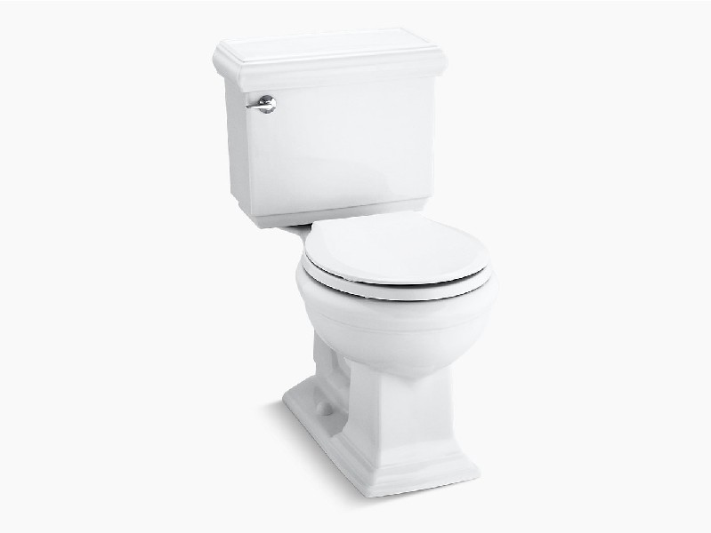 KOHLER K-3986 MEMOIRS CLASSIC COMFORT HEIGHT 28 3/8 INCH TWO-PIECE ROUND-FRONT 1.28 GPF CHAIR HEIGHT TOILET