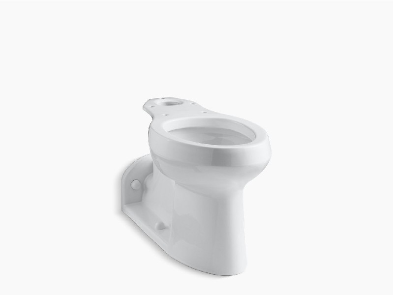 KOHLER K-4305-SS-0 BARRINGTON COMFORT HEIGHT FLOOR MOUNT REAR SPUD ANTIMICROBIAL TOILET BOWL WITH SKIRTED TRAPWAY - WHITE