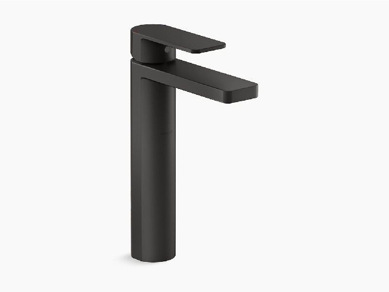 KOHLER K-23475-4 PARALLEL 10 1/4 INCH SINGLE HOLE DECK MOUNT TALL BATHROOM FAUCET WITH LEVER HANDLE