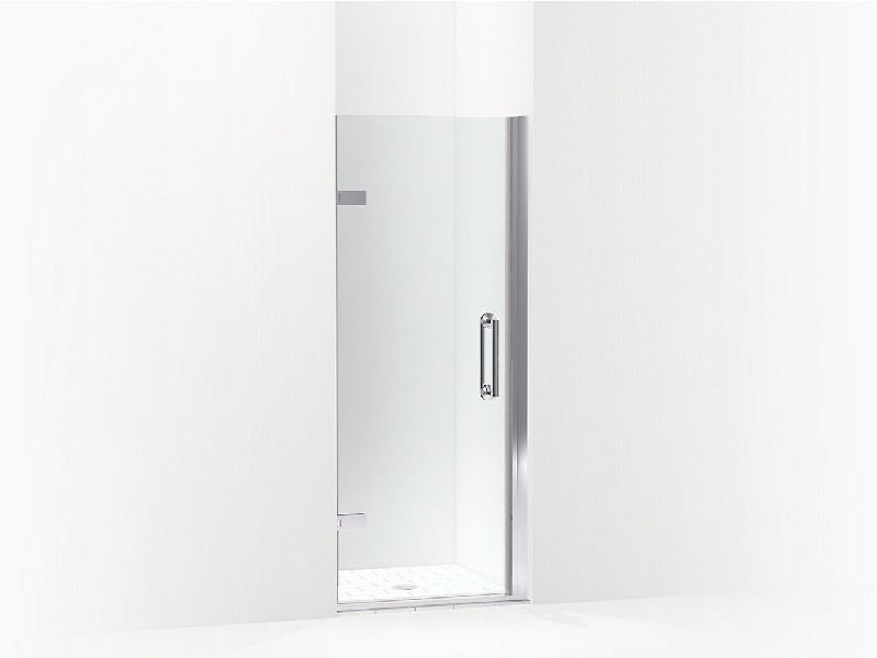 KOHLER K-27577-10L COMPONENTS 28 3/8 INCH FRAMELESS PIVOT SHOWER DOOR WITH 3/8 INCH THICK CRYSTAL CLEAR GLASS