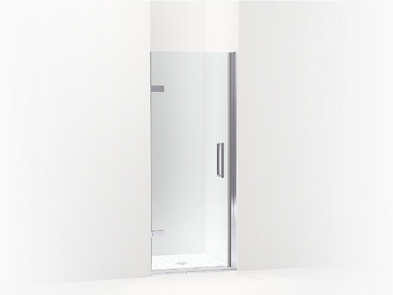 KOHLER K-27582-10L COMPOSED 30 3/8 INCH FRAMELESS PIVOT SHOWER DOOR WITH 3/8 INCH THICK CRYSTAL CLEAR GLASS