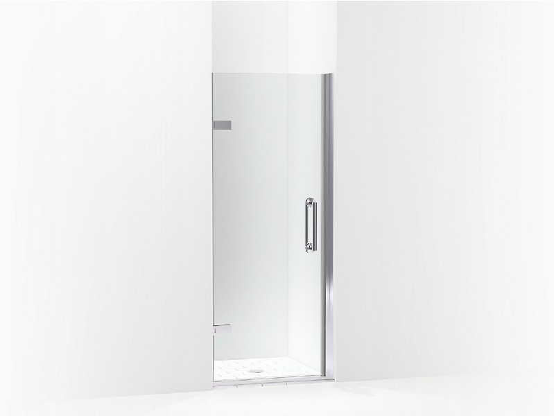 KOHLER K-27583-10L COMPONENTS 30 3/8 INCH FRAMELESS PIVOT SHOWER DOOR WITH 3/8 INCH THICK CRYSTAL CLEAR GLASS